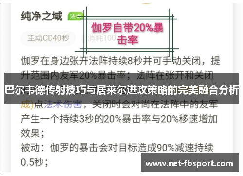 巴尔韦德传射技巧与居莱尔进攻策略的完美融合分析